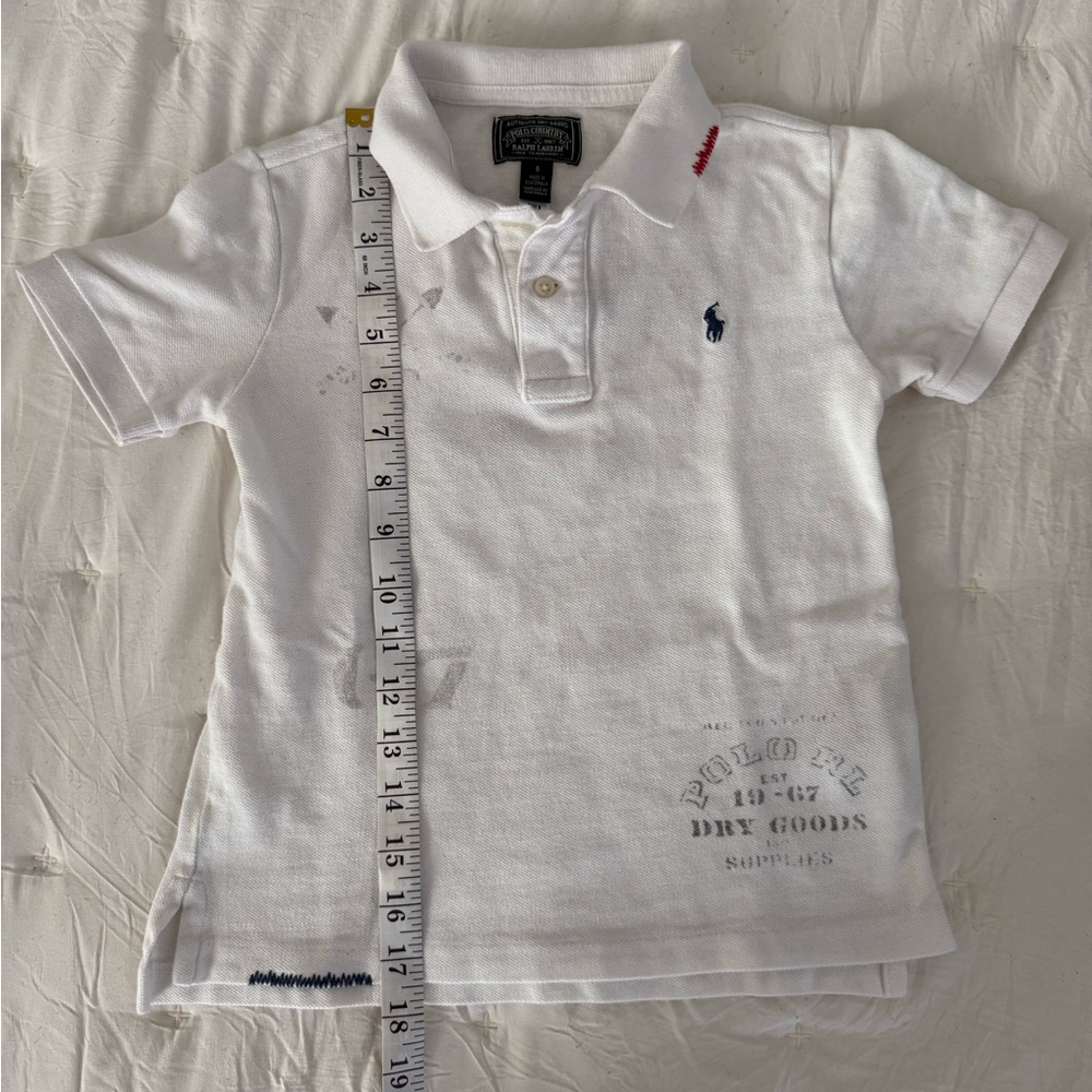 Ralph Lauren Kids White Polo with Red Tractor Print - Picture 5 of 6
